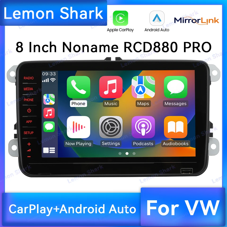 RCD880 Pro 2.0 Carplay Автомобильное радио 8 - дюймовый полносенсорный Android Автомобильный многофункциональный плеер для Volkswagen Golf 5 6 Passat B5 B6 B7 Jetta 5 6 CC