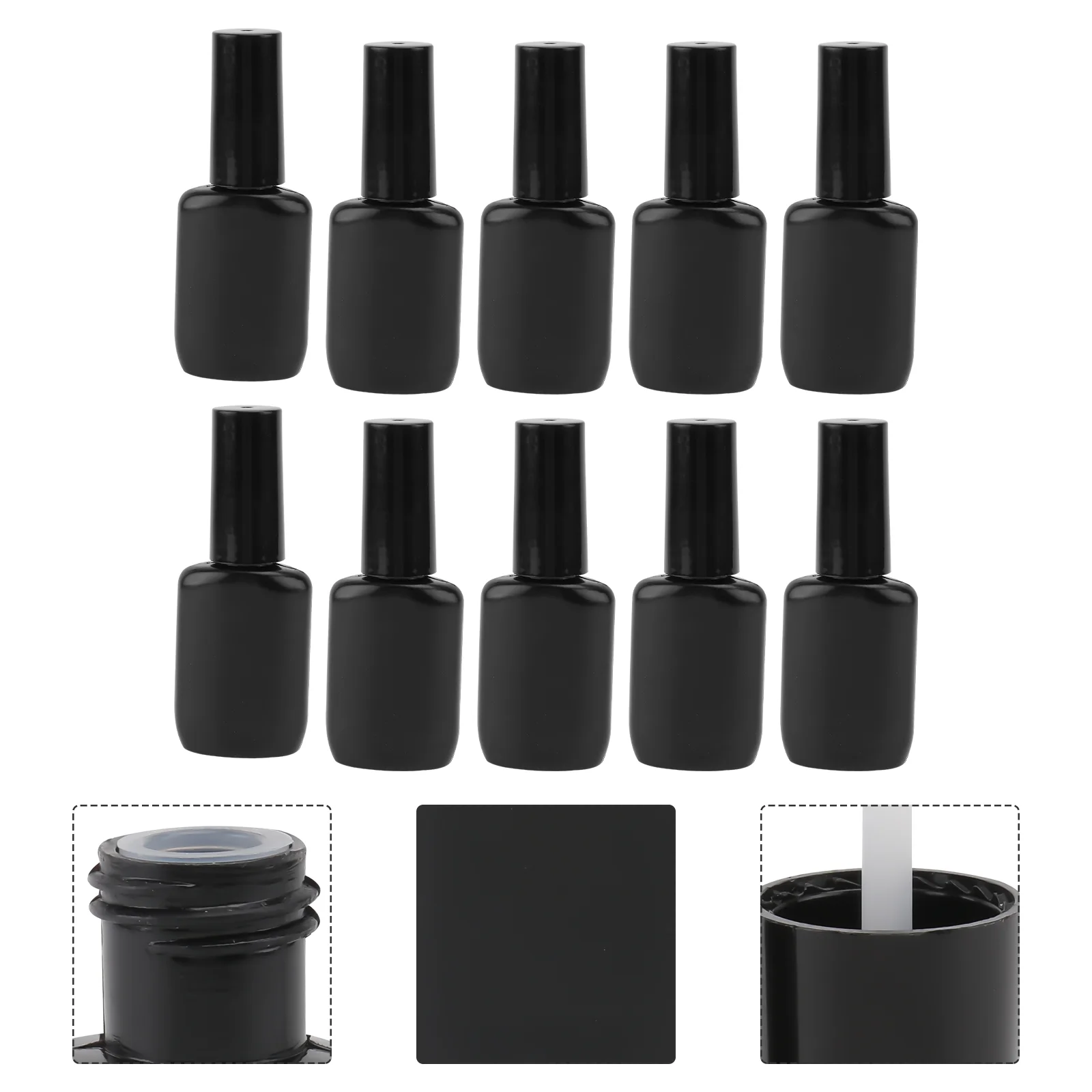 

Polish Bottles Nail Empty Refillable Fingernail Bottle Container Gel Wearable Glass Vials Lotion