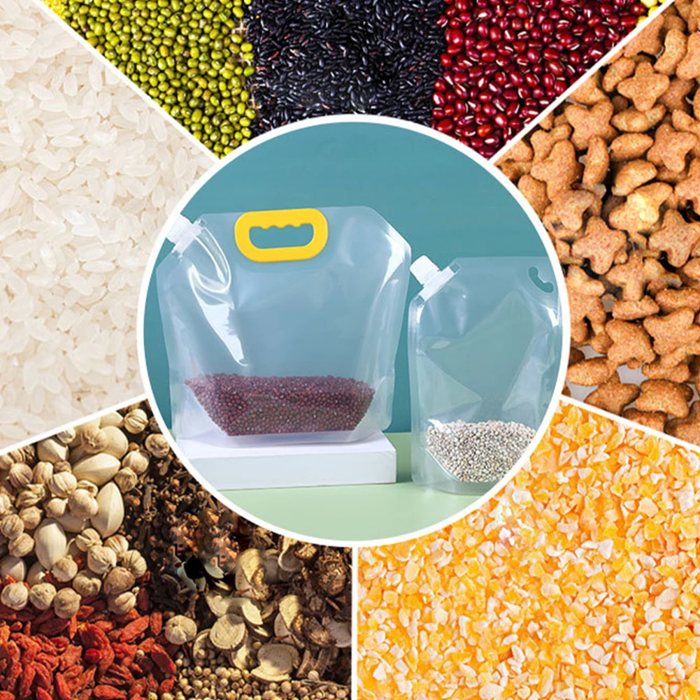 

1pcs Sealed Storage Bag Rice Packaging Bag Grains Moisture-Proof Insect-Proof Transparent Thickened Portable Food-Grade Bag