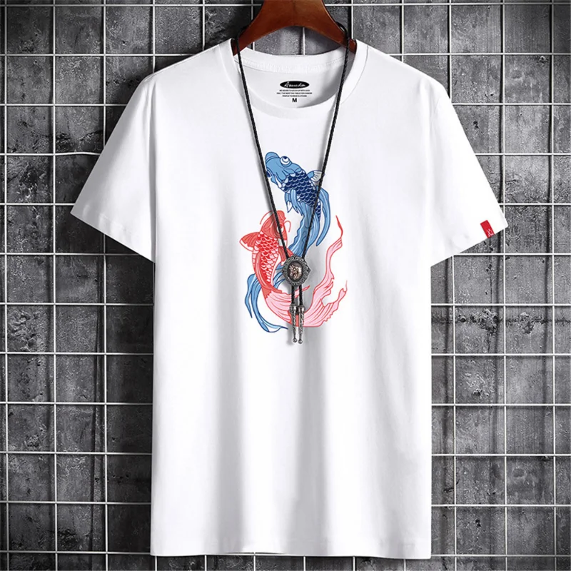 

T Shirt for Men Summer 2022 New Clothing Fitness White O Neck Anime Man T-shirt for Male Goth Oversized S-6XL Punk Men T-shirts