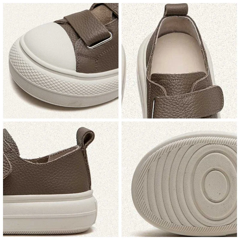 Koznoy/женские удобные весенние кроссовки на платформе из натуральной кожи