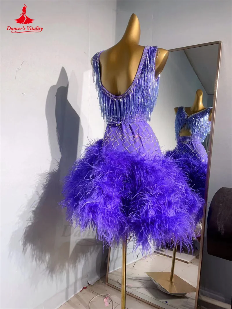 Платье для латинских танцев женщин по индивидуальному заказу Rumba Chacha Tango competitton