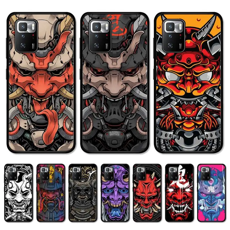 

Samurai Oni Mask Phone Case for Redmi 5 6 7 8 9 A 5plus K20 4X S2 GO 6 K30 pro