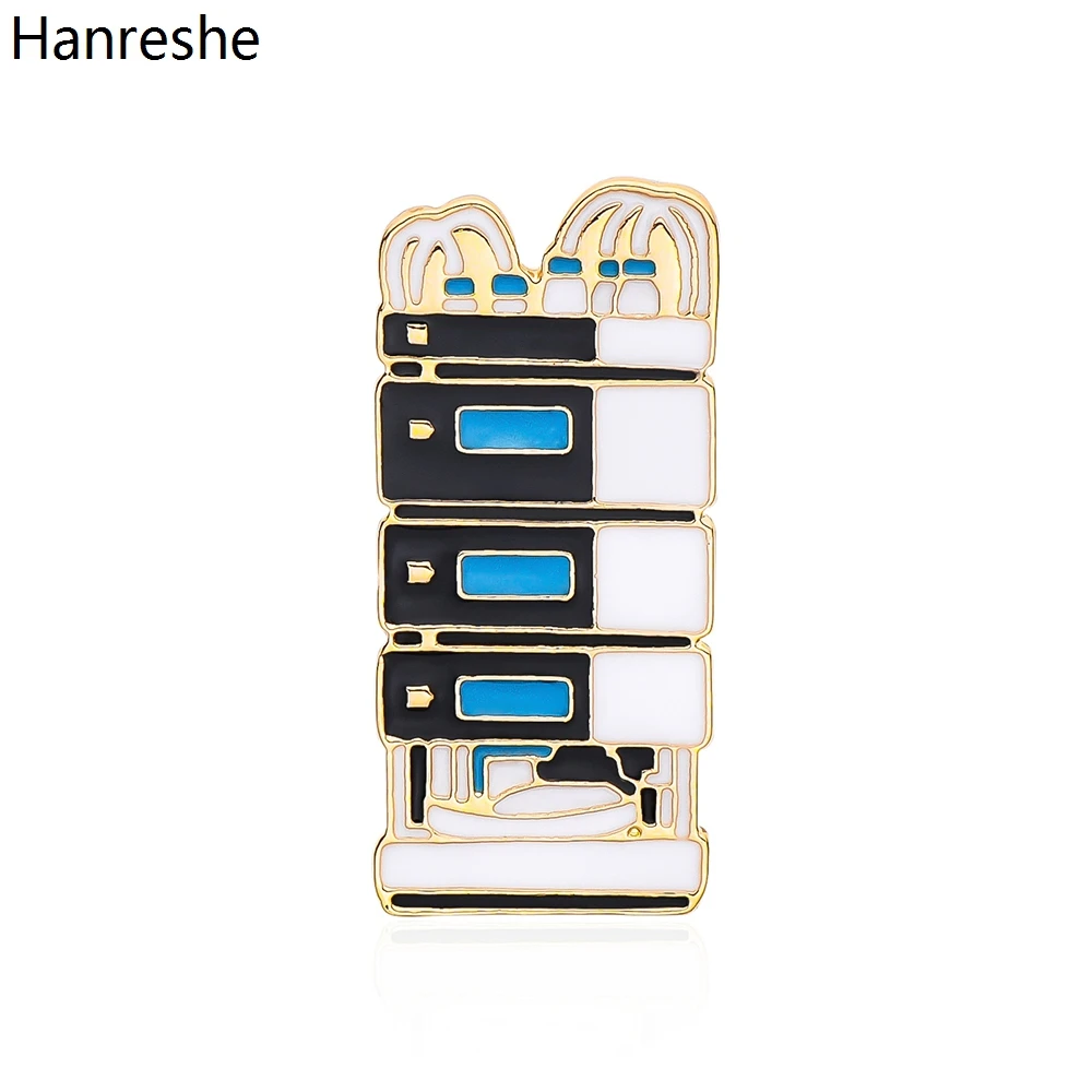 

Hanreshe Liquid Chromatography Biology Enamel Brooch Enamel Medical Chemistry Instrument Lapel Backpack Pins Jewelry for Dr