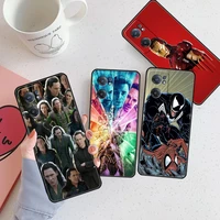 mobile phone case for oneplus 8t 7 9 10 pro nord 2 9r black shell 7t for oppo f19 a53 a93 5g a15 a52 cover deadpools spider man