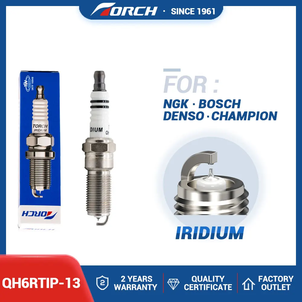 

Car Spark Plug Iridium Platinum Candle TORCH QH6RTIP-13 Replace for 3789 ILTR6A-13G BERU Z310 DENSO ITV20TT MAZDA 0000-18-L3Y1