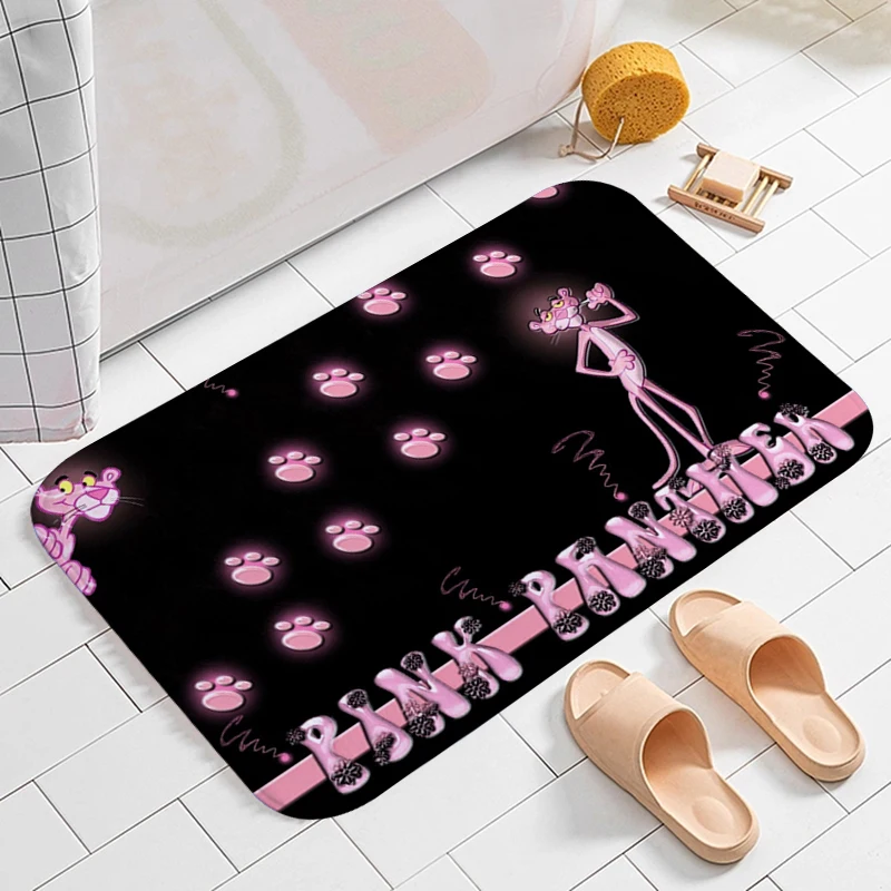 Pink Panther Bath Mats Doormat Entrance Door Kitchen Rug Non-slip Mat Living Room Carpet Home Carpets Rugs Custom Foot Prayer