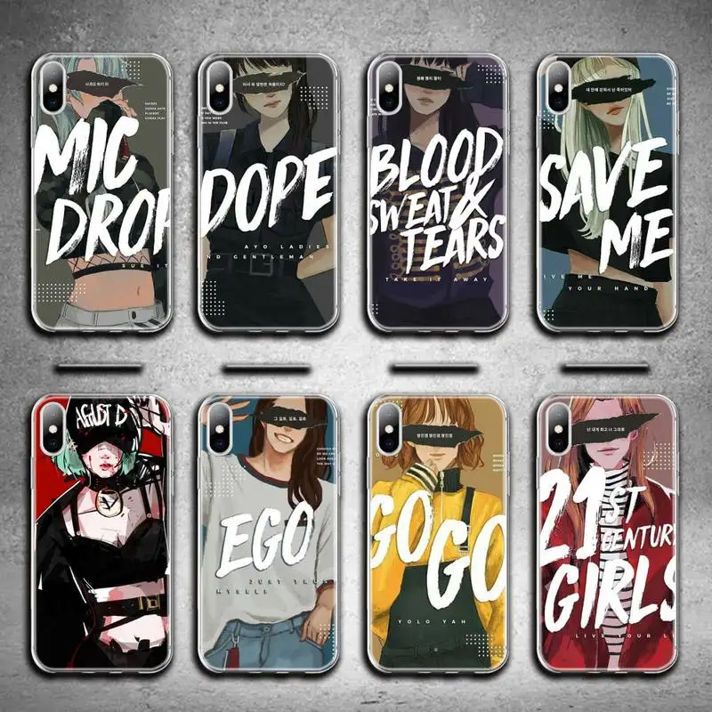 Pepakomi Bts идеальный чехол для телефона iphone 13 12 11 Pro Max Mini XS 8 7 Plus X SE 2020 XR силиконовый