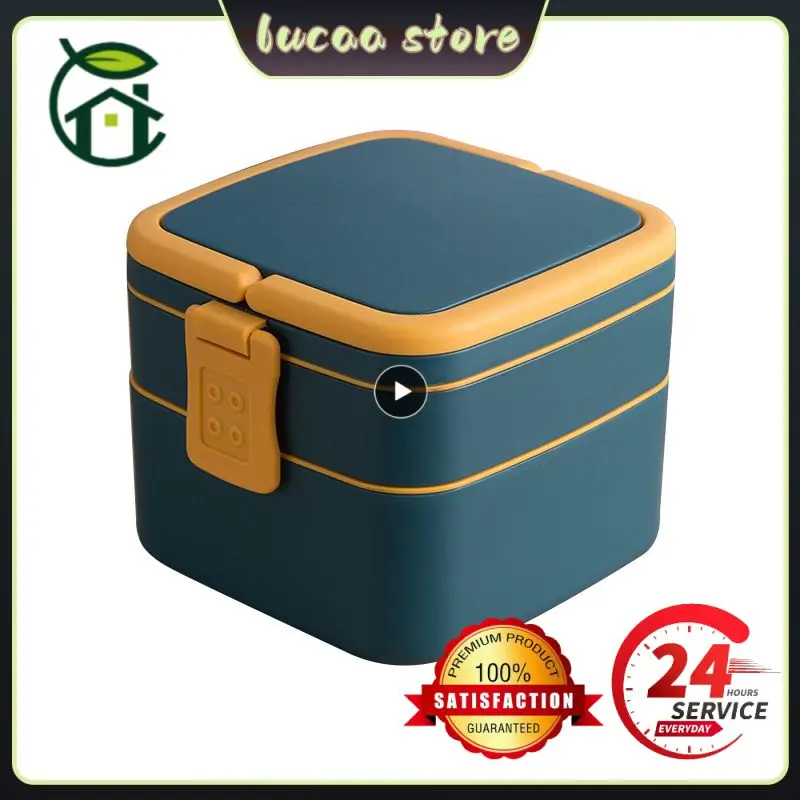 Портативный герметичный ланч-бокс 2-слойная сетка детский студенческий