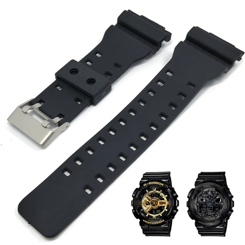 

Браслет для часов Casio GD120GA-100GA-110GA-100C Pin пряжка силиконовый резиновый мужской ремешок для часов цепочка аксессуары для часов Ремешок