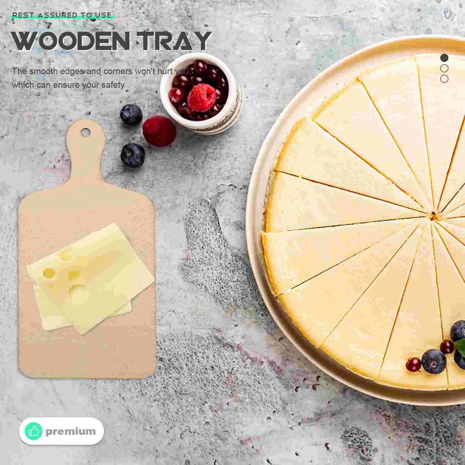 6 шт. DIY деревянные подносы для разделочной доски торта настольные подставки