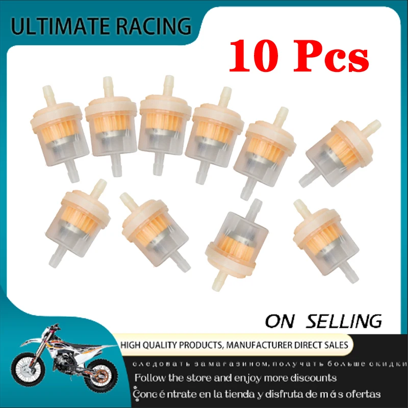 

New 10 Pieces / Batch High-Quality General Gasoline Oil Filter, Professional Motorcycle Oil Filter Inline Gas Fuel Filter