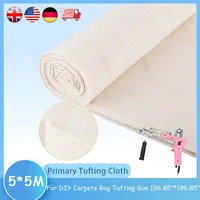 5*5M Large Size Tufting Cloth Backing Fabric With Marked Lines Primary Monk's Cloth Punch Needle For DIY Carpets Rug Tufting Gun