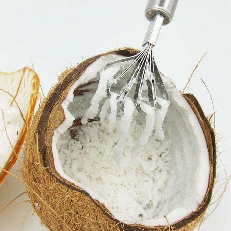 

Creative Stainless Steel Grated Coconut Knife Home Coconut Grater Scraping Coconut Meat Scraper Fish Fruit Planing Kitchen Tool