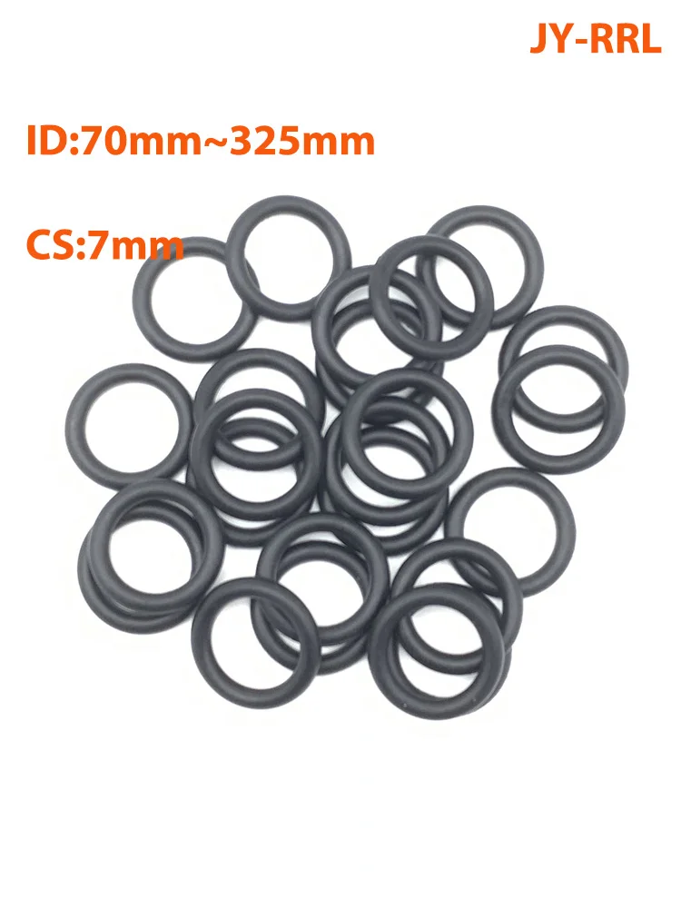 

O-Type Ring Seal Gasket Thickness CS 7mmmm ID 60~325mm EPDM Rubber Insulated Waterproof Washer Round Shape Nontoxic Black