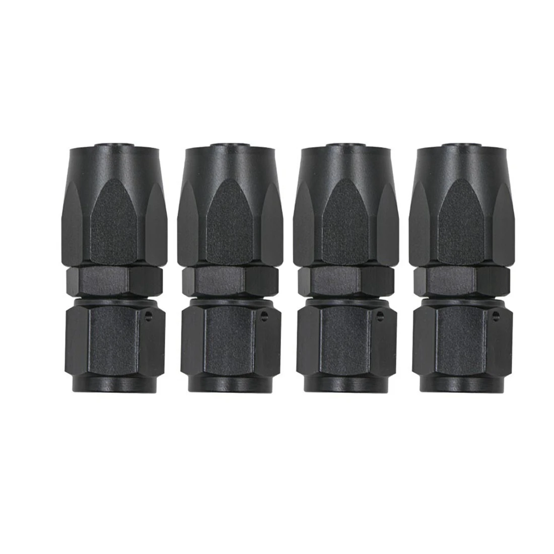 

AN6 6AN Straight Swivel Hose End Fitting for Braided Fuel Line Aluminum Black 4PCS