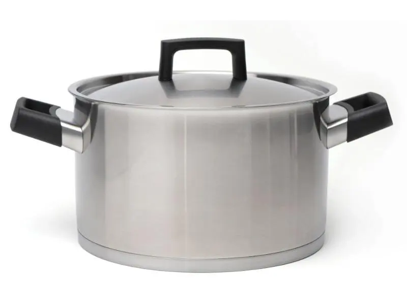 

Ron 10" Covered Stockpot (SS)/Blk Hndle Soup Pot Noodles Saucepan Noodle Hot Cooker
