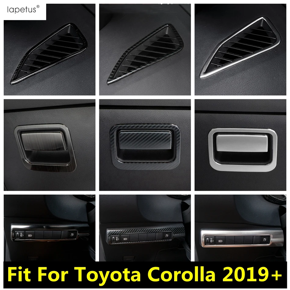 

Dashboard Air AC Vent / Glove Box Sequin / Head Light Lamp Cover Trim Accessories Interior For Toyota Corolla E210 2019 - 2023