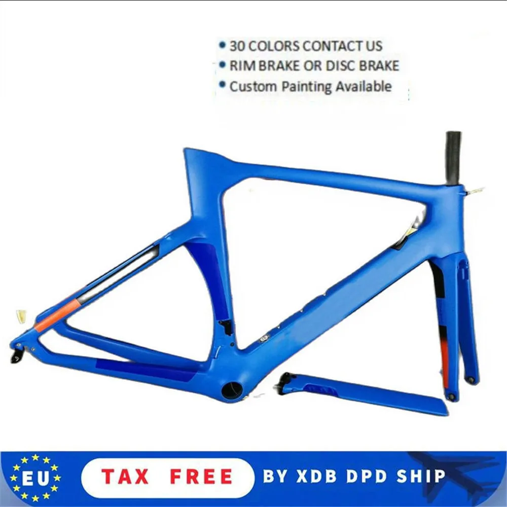 

T1000 V3RS Concept Carbon Frame Blue Matte Frameset Road Bike Carbon Bicycle Frameset 20 colors