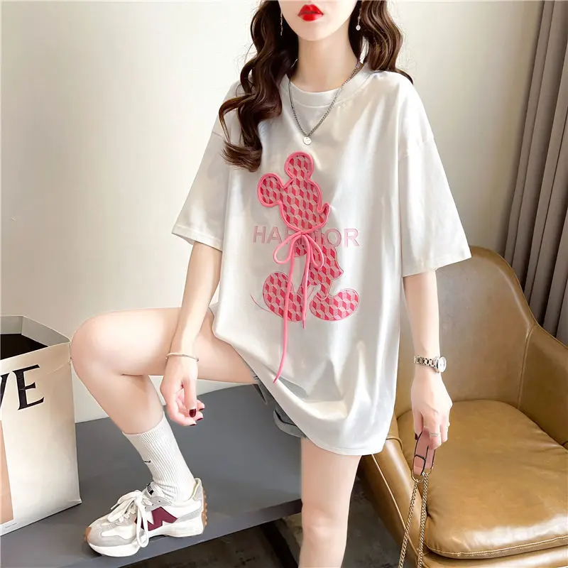 2022 дизайнерская нишевая футболка с коротким рукавом Микки-Маусом Disney женский