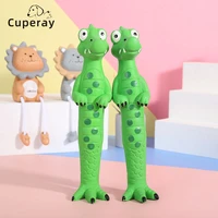 fun dog latex chewing toy green lizard molar teeth cleaning teeth doll interactive game squeak pet cat chewing toy pet supplies