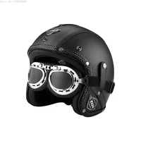 motorcycle half helmet with goggles retro pink helmet handmade moped scooter off road vehicle casco integrale mtb for harley