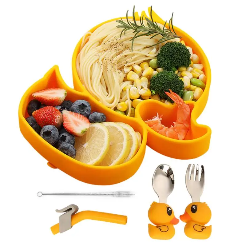 

5 шт., Детские Силиконовые тарелки на присоске