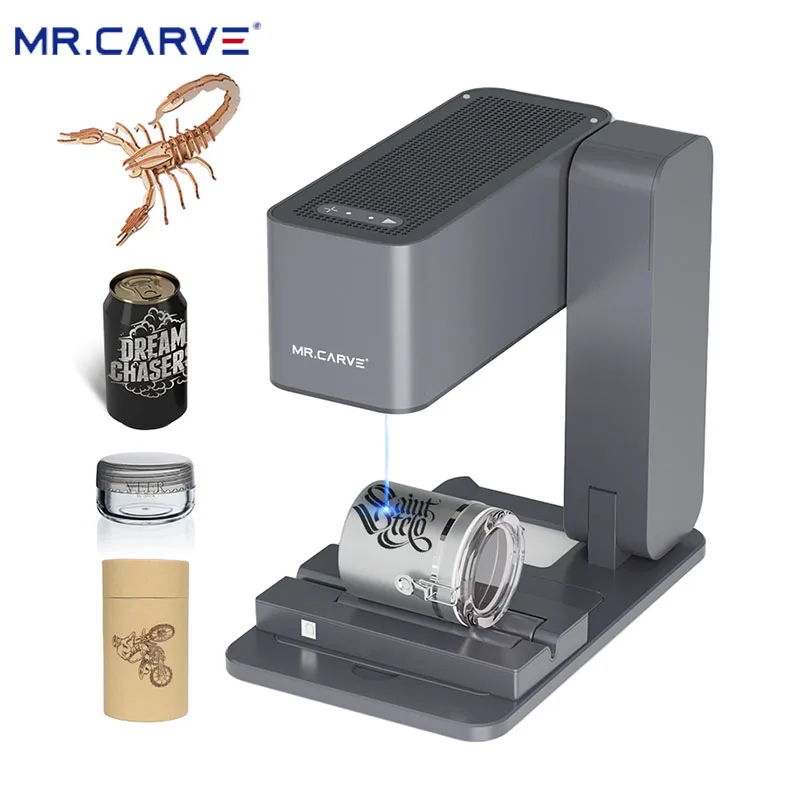 MR.CARVE C1 Fully Automatic Laser Engraving Machine Portable Foldable Wood/Paper/Leather Pattern DIY Engraving Machine