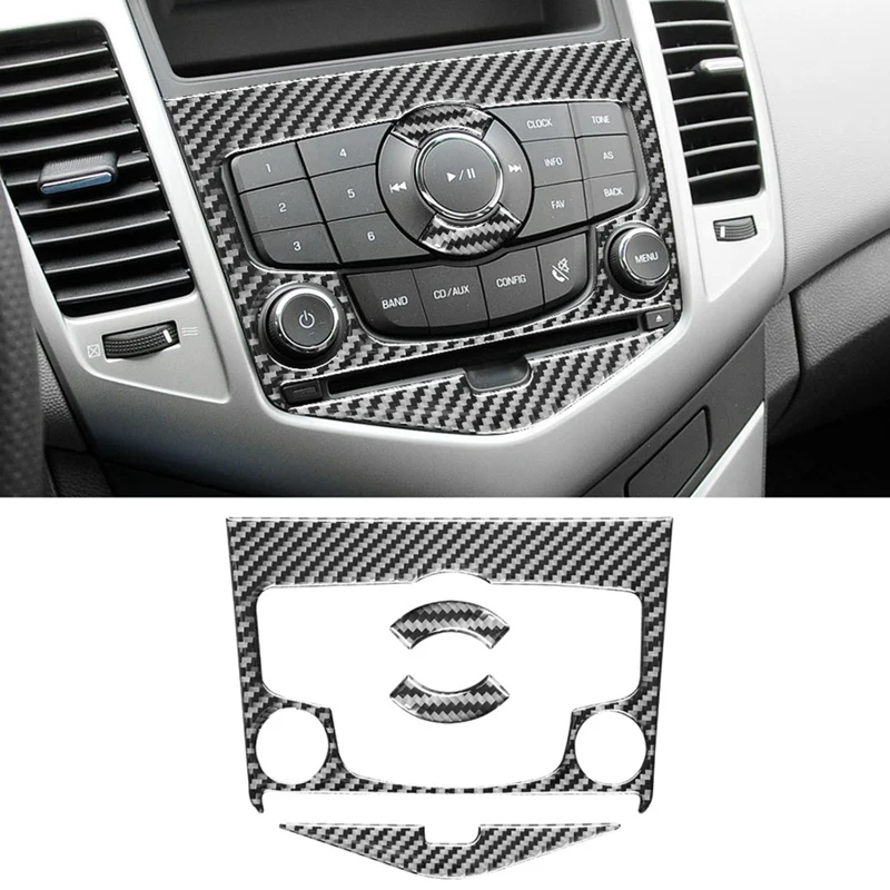 

Наклейка на панель CD из углеродного волокна для Chevrolet Cruze 2009-2015, аксессуары для интерьера
