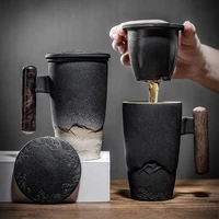 ceramics large coffee mug with lid office insulated tea coffee mugs self stirring creative cute caneca couple mugs xx60cm