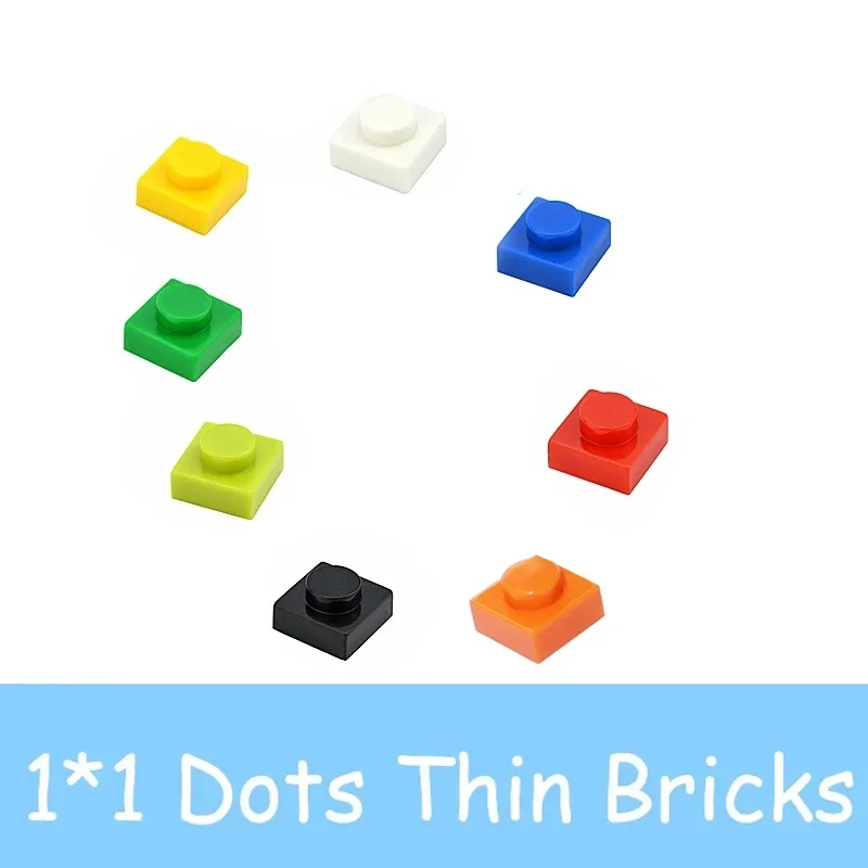 250 шт. 3024 тонкая пластина 1x1 точка MOC сборные частицы DIY строительные блоки 1*1