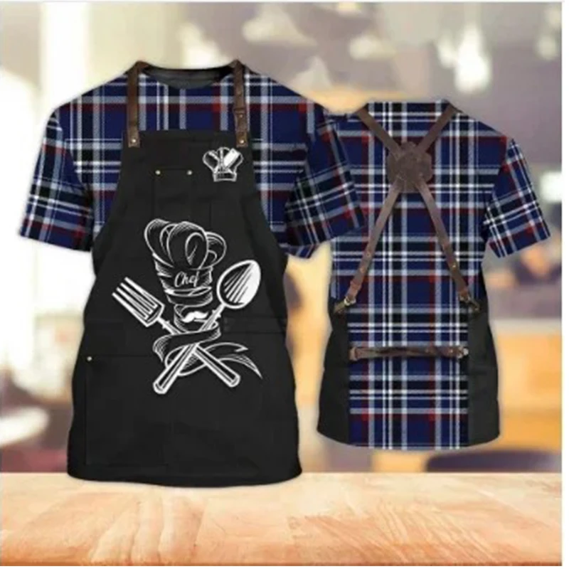 Футболка шеф-повара мужская с принтом готовить