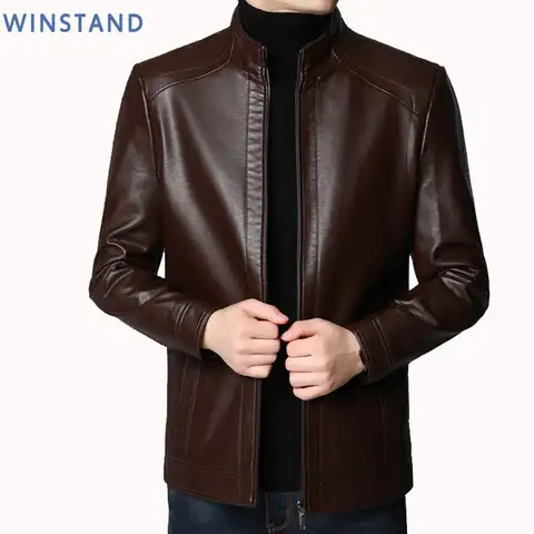 Куртка мужская кожаная приталенная, короткий пиджак, уличная мода, повседневный Блейзер, верхняя одежда