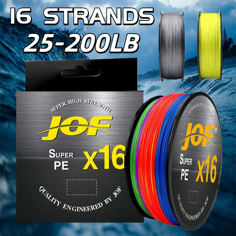 JOF 16 нитей 0 мм-0 80 мм мультифиламентная плетеная леска 500 м тяжелая прочность 25-200