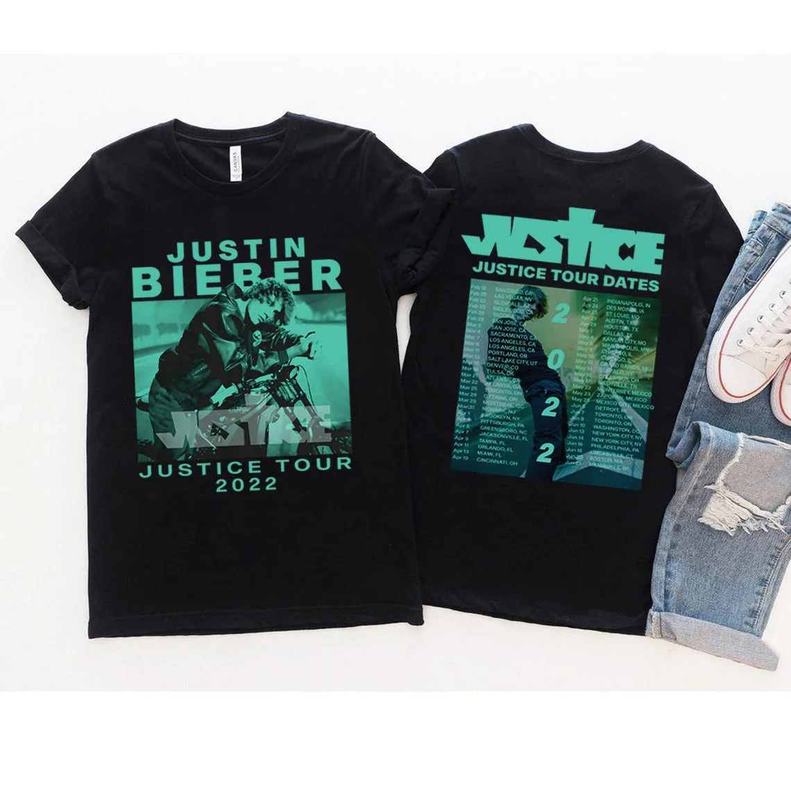 

Justin Bieber Justice World Tour 2022 Beliebers T-Shirt Justice Tour 2022
