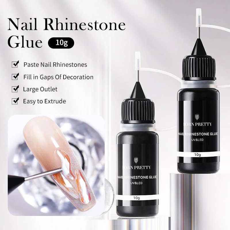 

10g Nail Rhinestone Adhesive Glue For Stick The Drill Tranparent Nail Glue Soak Off UV LED Nail Art Gel Varnish