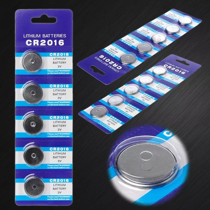 

5PCS Button Battery CR2016 3V Lithium Cell Coin Batteries LM2016 BR2016 DL2016 Watch Electronic Promotion Toy Remote