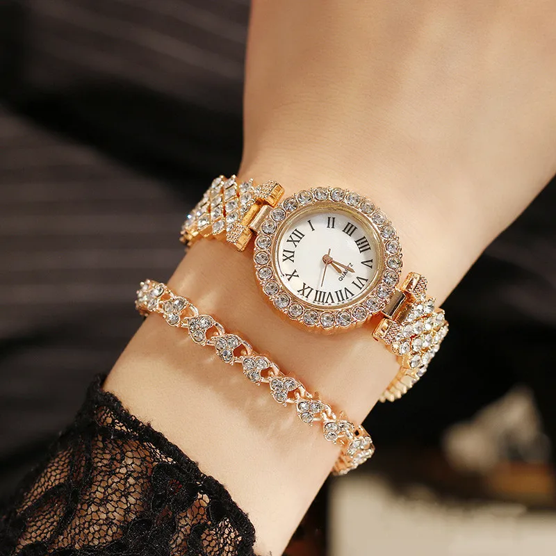 

Часы для женщин часы 2023 самые продаваемые продукты роскошные часы Роскошный бренд Reloj Mujer Часы браслет набор со стразами стальной ремешок