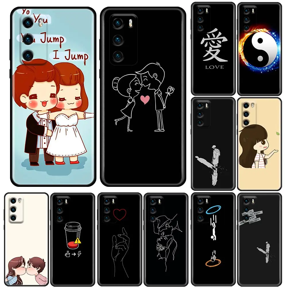 

Luxury element face Phone Case for Huawei P10 Lite P20 P30 P40 Lite P50 Pro Plus P Smart Z Case Soft Silicone Cover