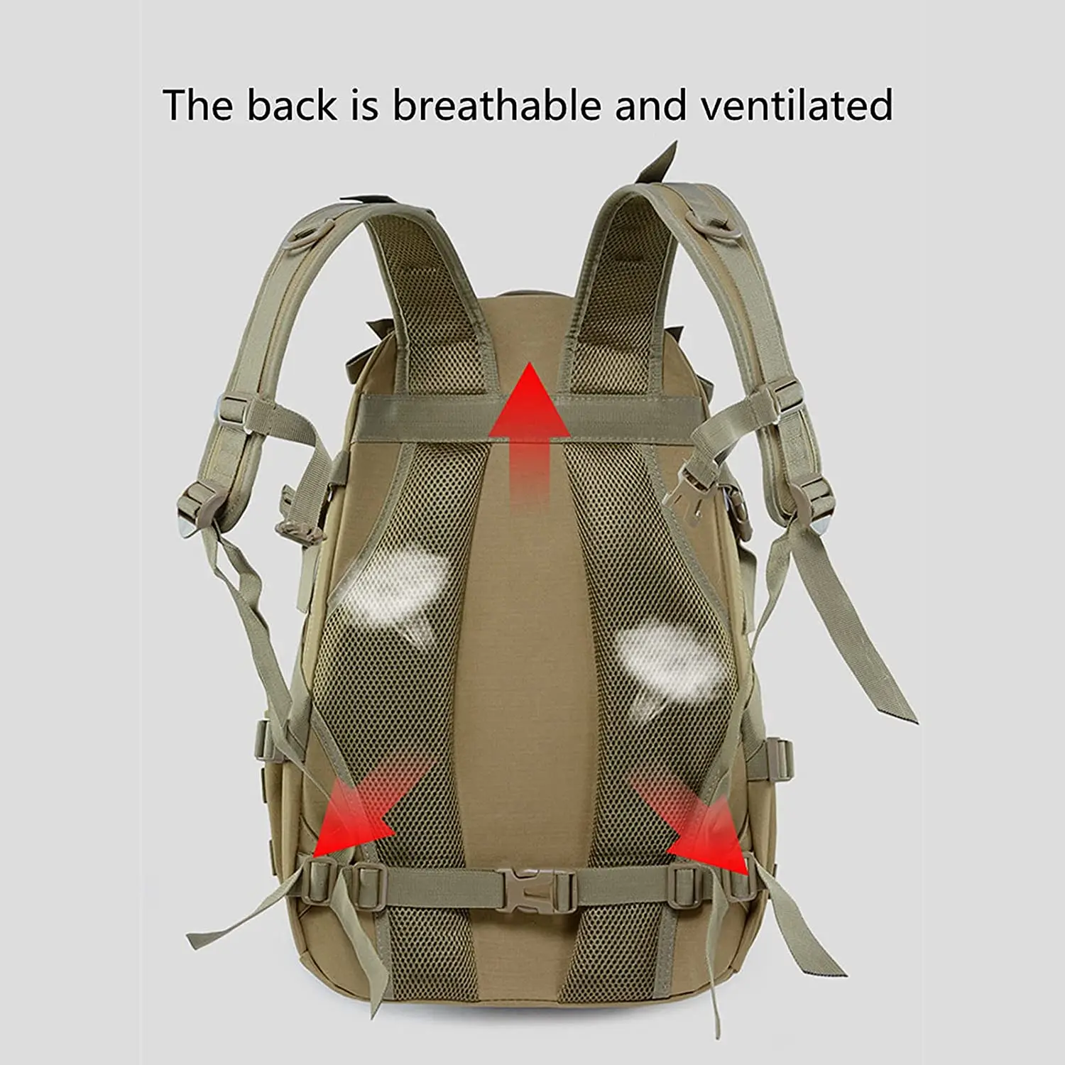 Military Tactical Backpack Mountaineering Hiking Cycling Waterproof Multifunctional Camouflage Backpack Ladies Men (Camouflage)