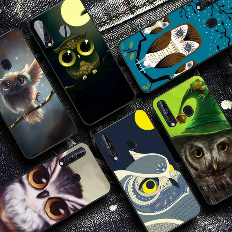 

Night Owl Phone Case for Samsung A51 01 50 71 21S 70 31 40 30 10 20 S E 11 91 A7 A8 2018