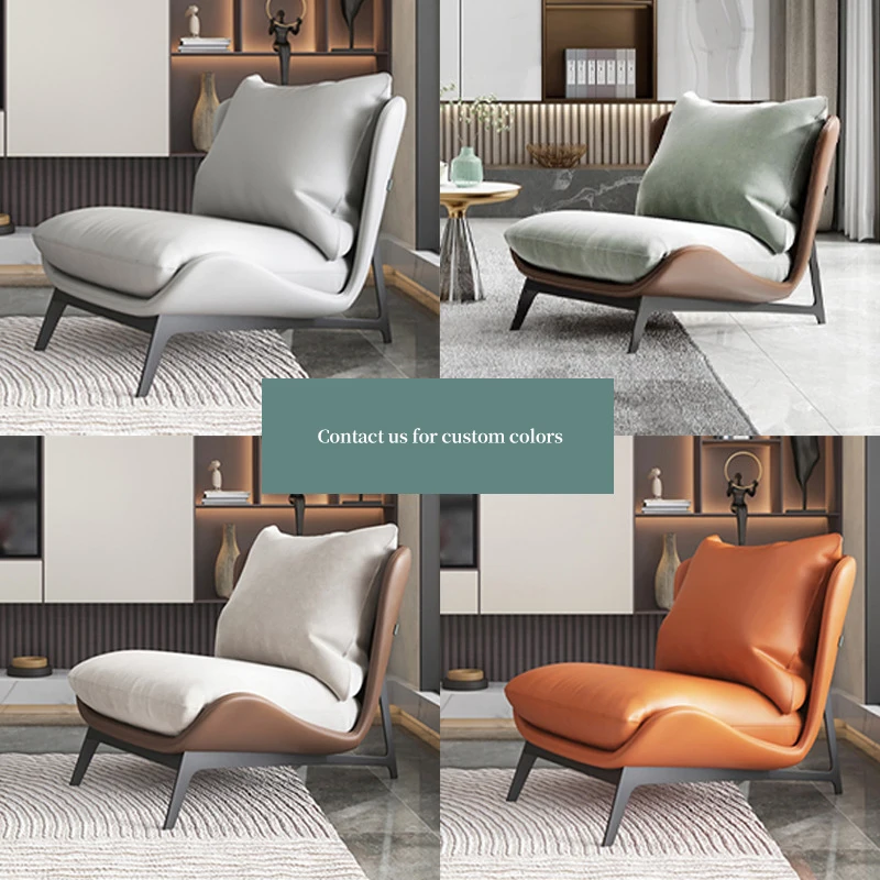 Мягкие стулья с акцентом Роскошный итальянский стул для отдыха оттоманкой