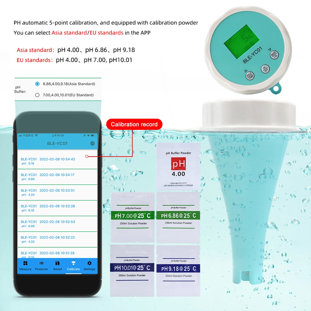 

Portable Water Quality Detector 6 In 1 PH EC Total Dissolved Solids ORP Temperature Chlorine Multi-function Water Quality Tester