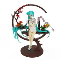 25cm hatsune miku figure cheongsam domineering lady style cartoon miku pvc action model collection toys youth gifts