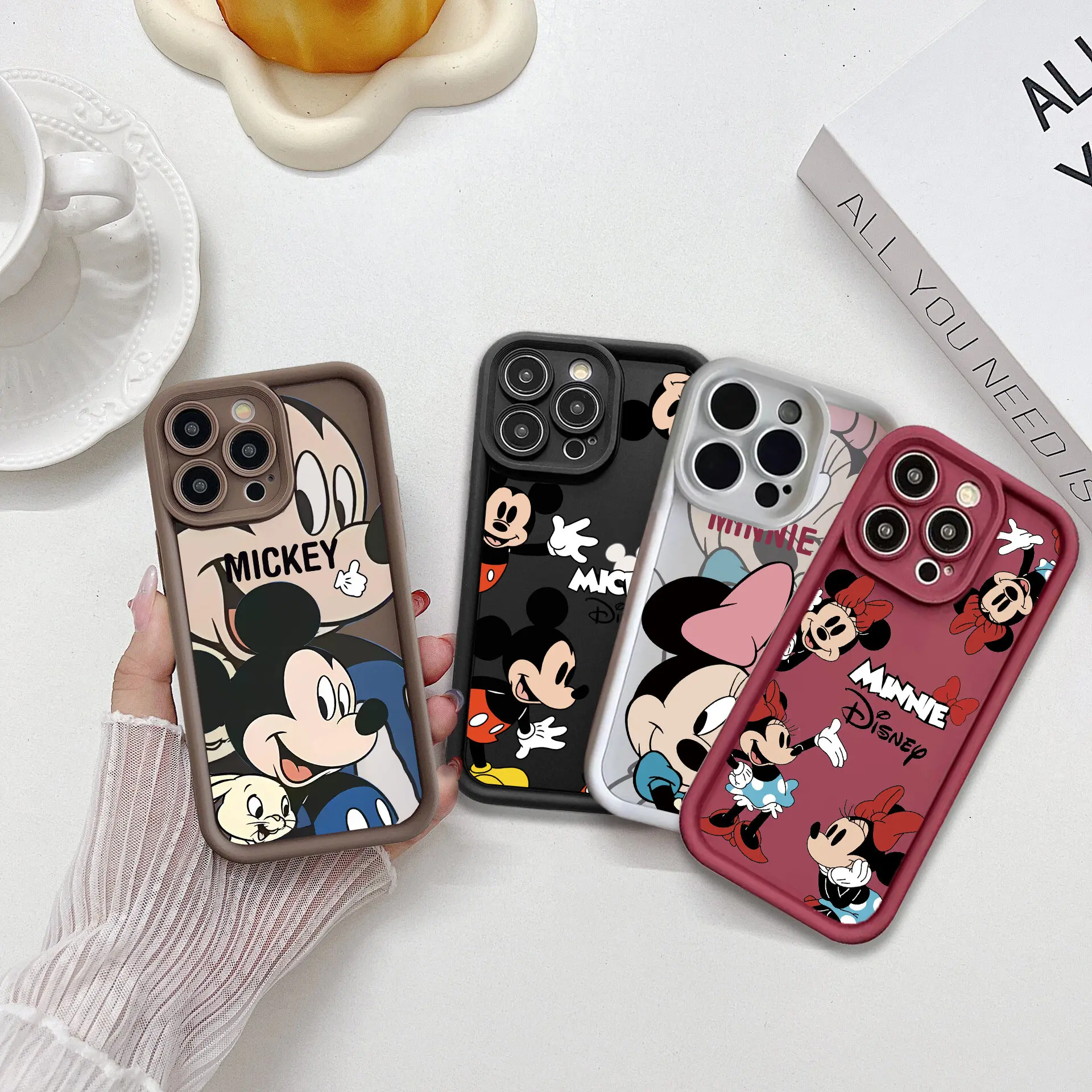 Disney Mickey Minnie Mous Case For Realme 11 5G 12 Pro Plus C53 C55 C63 C65 C12 C20 C21 C30 Cover Silicone Couqe Soft Camer