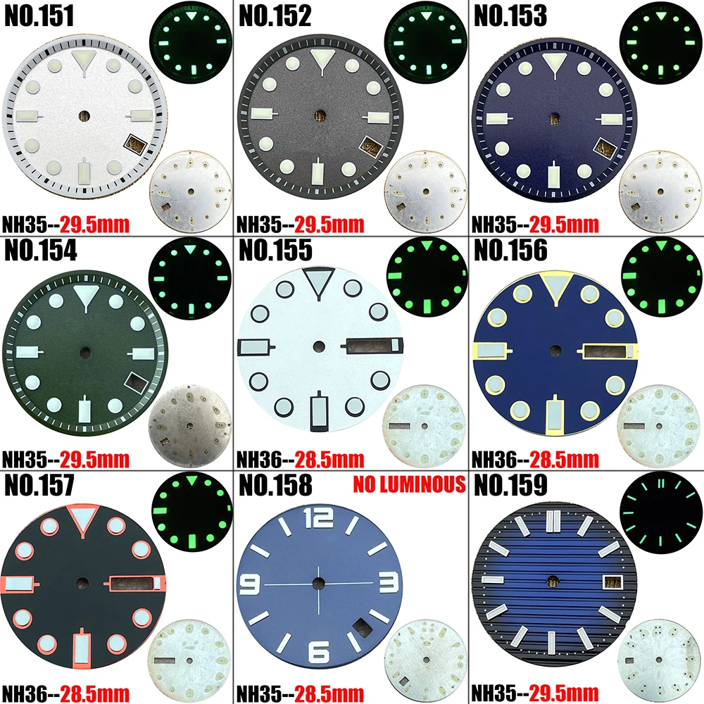 

nh35/36 dial watch dial new C3 luminous modified watch literal skx007 small mm 28.5mm abalone nh35/36 general