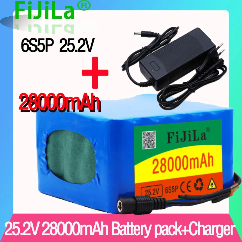 

New 24V 28Ah 6S5P 18650 li-ion battery pack 25.2v 28000mAh electric bicycle moped /electric/lithium ion battery pack+2A charger