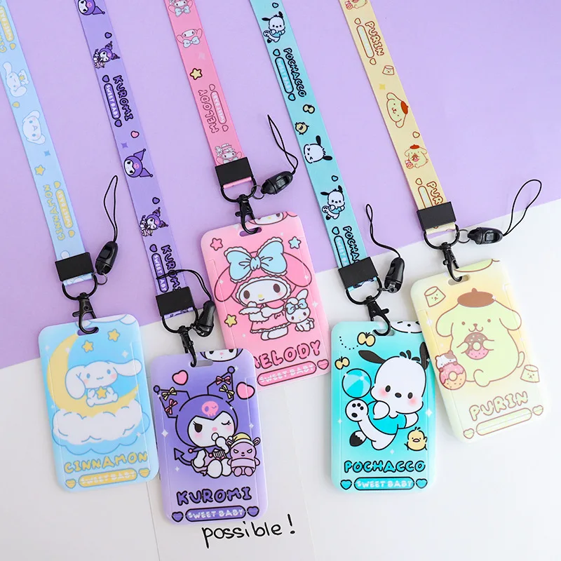 

Hello Kitty Sanrio Anime Kuromi Cinnamoroll My Melody Kawaii Cute Card Sleeve Student Id Meal Bus Bank Card Cover Work License