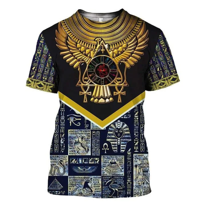 

Egypt Anubis Graphic Men's T-Shirt For Men Clothing 3D Printed Summer Tops Short Sleeve Fashion Casual Oversized Tees Shirts