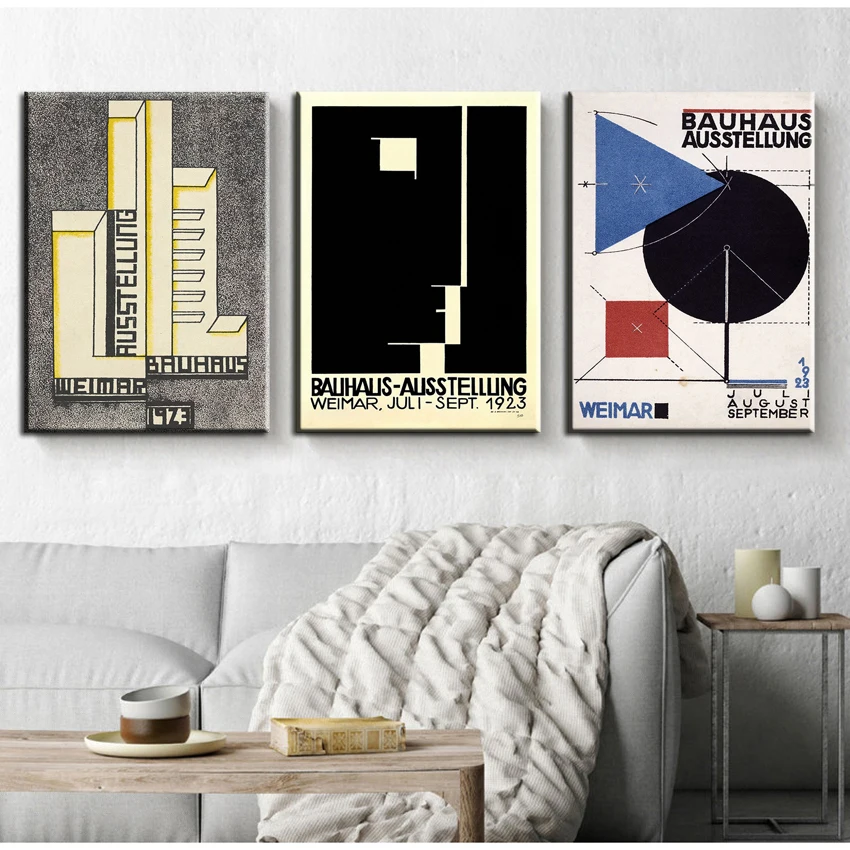 Настенная живопись на холсте для гостиной домашний декор плакаты принты Bauhaus